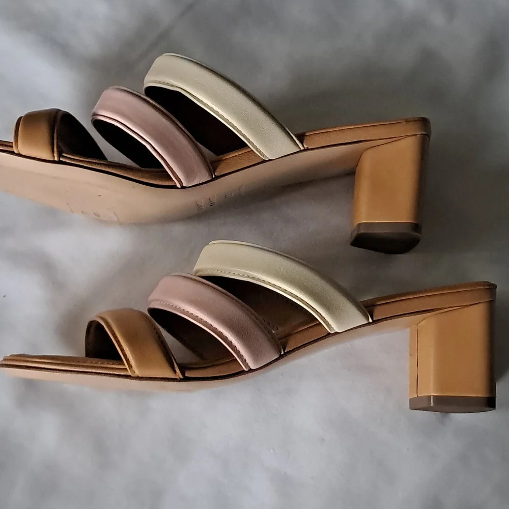 Mansur Gavriel Bombato‎ Colour-block Leather Sandals.  Womans Size 38/US 8.